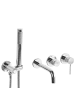Beliani Wannenarmaturen JAVIRA in Silber - (W) 31 x (H) 164 x (L) 21 cm