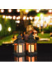 relaxdays 8x LED Laterne in Schwarz - (H)23 cm