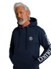 Carlo Colucci Hoodie ohne Reißverschluss Corradino in Navy