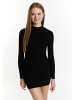 myMo Damen Strickkleid Mini in Schwarz
