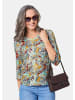 GOLDNER Druckshirt Druckshirt in kraftvollen Farben in salbei / gemustert