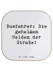 Mr. & Mrs. Panda Untersetzer für Gläser Spruch Busfahrer Helden ... in Weiß