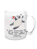 Mr. & Mrs. Panda Glas Panda Handball spielen mit Spruch in Transparent