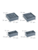 relaxdays 4-tlg. Schubladen-Organizer Set in Grau