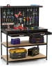 COSTWAY Werkbank 121 x 61 cm 230 kg Tragkraft in Schwarz