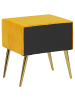 Beliani Nachttisch FLAYAT in Gelb/Gold - (W) 46 x (H) 49 x (L) 38 cm