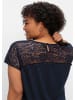 sheego Spitzenshirt in tiefblau