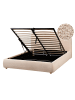 Beliani Doppelbett BLAGNAC in Beige/Braun - (W) 156 x (H) 98 x (L) 228 cm