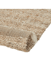 Beliani Geflochtener Teppich ABANA in Beige - (W) 160 x (H) 160 x (L) 230 cm