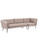 Beliani Gartensofa LORETELLO in Beige/Grau - (W) 243 x (H) 70 x (L) 76 cm rechtsseitig