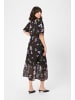 Kaffe Kleid KAclaire Tight fit in Black Coffee/Multi col.Flowers