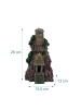 relaxdays Aquarium Deko "Tempel" in Grau - (B)15,5 x (H)26 x (T)13 cm