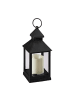 relaxdays 2x Laterne mit LED-Kerze in Schwarz