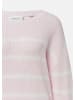 comma CI Strickpullover langarm in Pink-weiß