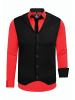 Rusty Neal Hemd mit Weste und Krawatte 3er Set in Rot