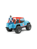 bruder Bruder 02541 Jeep Cross Country racer blau mit Rennfahrer in Blau ab 3 Jahre