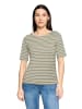 Betty Barclay Ringelshirt mit U-Boot-Ausschnitt in Khaki/Cream
