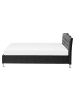 Beliani Doppelbett METZ in Schwarz/Silber - (W) 189 x (H) 103 x (L) 215 cm