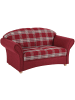 58 aufm Kessel SOFA 2-Sitzer Kama Bezug Flachgewebe Buche natur / rot
