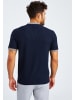 Leif Nelson Herren T-Shirt V-Ausschnitt Herren T-Shirt V-Ausschnitt LN-55775 in blau