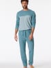 Schiesser Pyjama 95/5 Nightwear in Petrol