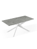 B&D Home Ausziehstisch BEA in Beton - (B)120-160 x (H)76 x (T)80 cm