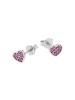 Tom Tailor Ohrstecker Silber 925, rhodiniert in pink