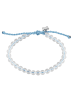 Adeliás Damen Armband aus Edelstahl mit Perle 21 cm in blau