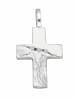 Adeliás 925 Silber Kreuz Anhänger mit Zirkonia in silber