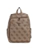 Guess Berta U-Zip - Rucksack (coal logo) in latte logo/brown