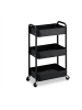 relaxdays Rollwagen in Schwarz - (B)43,5 x (H)71,5 x (T)29,5 cm