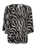 Kaffe Langarm-Bluse KAamber Regular fit in Black / Antique Zebra Print
