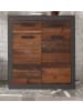 Furn.Design Kommode Used Wood, Matera grau 92 cm, Schuhschrank im Shabby-Design