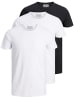 Jack & Jones 3er-Set  T-Shirt in White/white/black