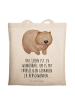 Mr. & Mrs. Panda Tote Bag Wombat mit Spruch in Creme