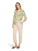 CARTOON Casual-Bluse mit Knopfleiste in Cream/Green