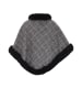 osha Damen Poncho in Grau Kariert