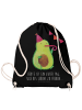 Mr. & Mrs. Panda Beutel Avocado Party mit Spruch in Schwarz