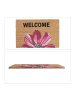 relaxdays Fußmatte "Welcome" in Rosa/ Natur - (B)60 x (T)40 cm