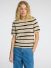 SELECTED FEMME Grobstrick Design Shirt Rundhals Kurzarm T-Shirt in Schwarz