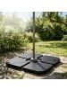 relaxdays 4 x Schirmgewichte in Schwarz - (B)50 x (H)7,5 x (T)50 cm