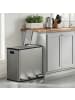 SONGMICS Abfalleimer Pary in Silbern - (B)35.3 x (H)54 x (T)62 cm - 54 L