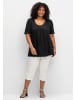 sheego T-Shirt in schwarz