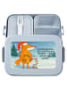Mr. & Mrs. Panda Brotdose Fuchs Weihnachten Design mit Spruch in Blau Pastell