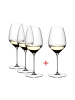 RIEDEL Glas 4er Set Riesling Weingläser Veloce 570 ml in transparent