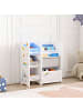 en.casa Kinderregal Vimianzo in Blau (H)60cm (B)65cm (T)30cm