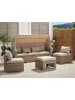 Beliani 4-tlg Sitzgruppe COCCOLIA in Beige/Braun