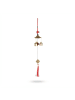 relaxdays 2 x Windspiel in Gold/ Rot