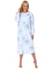 NORMANN Nachthemd Knopfleiste am Hals - 58416 in hellblau