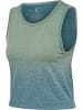 Hummel Sportshirt "Hmlyoga Seamless Gradient Crop Top" in Grün